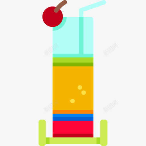 鸡尾酒热带8扁平图标svg_新图网 https://ixintu.com 扁平 热带8 鸡尾酒