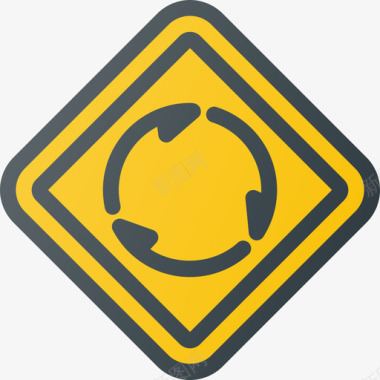 交通标志交通道路标志线形颜色图标图标