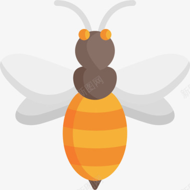 蜜蜂秋天23平坦图标图标