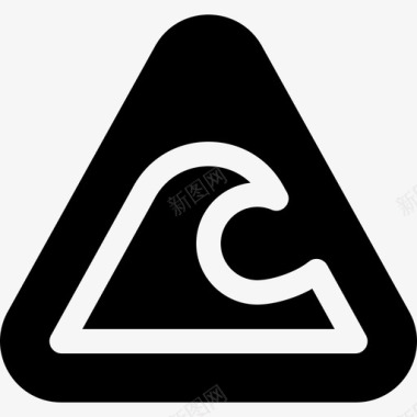 冲浪信号和禁令2已填充图标图标