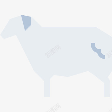 绵羊动物和食物3平的图标图标
