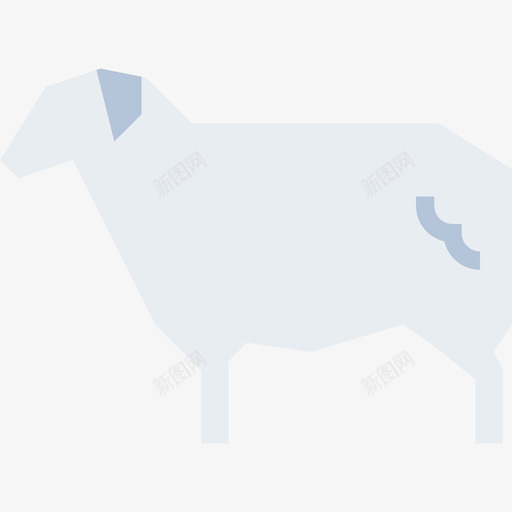 绵羊动物和食物3平的图标svg_新图网 https://ixintu.com 动物和食物3 平的 绵羊