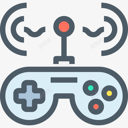 游戏控制器游戏38线性颜色图标svg_新图网 https://ixintu.com 游戏38 游戏控制器 线性颜色