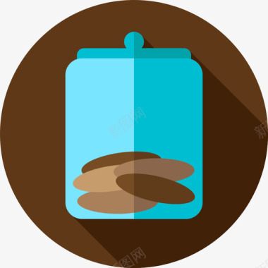 饼干咖啡店47号平的图标图标
