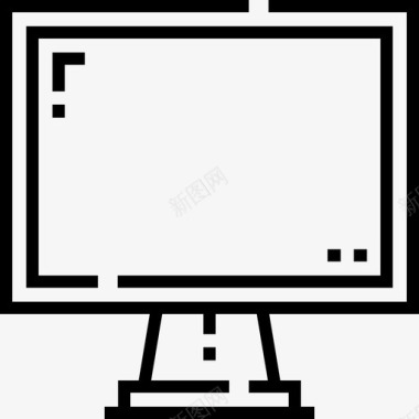 显示器计算机部件2线性图标图标