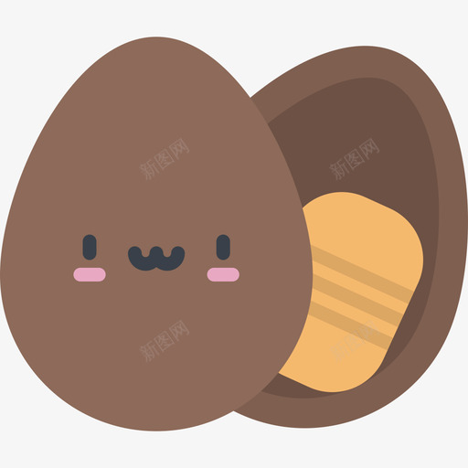 巧克力蛋kawaii糖果3平的图标svg_新图网 https://ixintu.com kawaii糖果3 巧克力蛋 平的