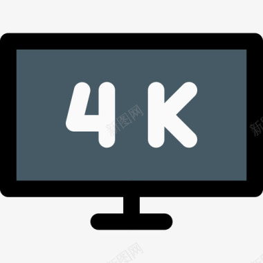 4k视频19线性颜色图标图标