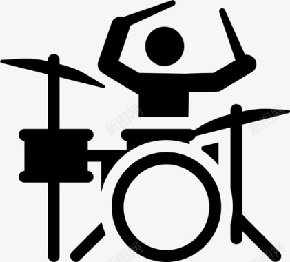 鼓声乐队乐器图标图标