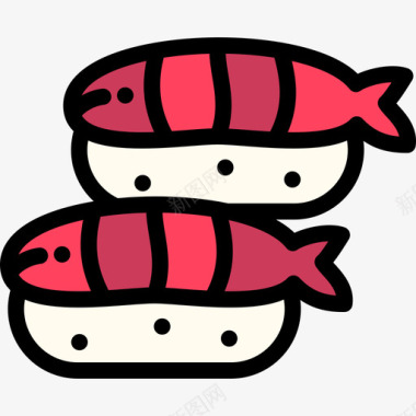 寿司亚洲餐厅原色图标图标