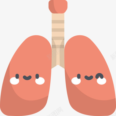 肺部23号医院平坦图标图标