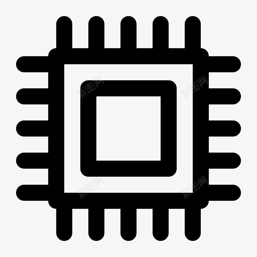 处理器计算机电气图标svg_新图网 https://ixintu.com 处理器 存储器 物品 电气 计算机