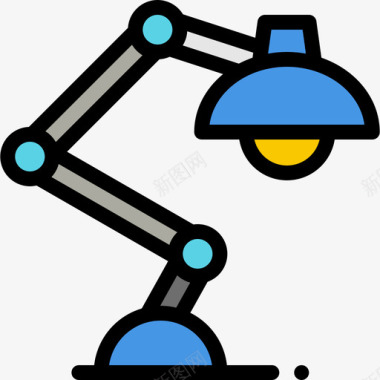 台灯电工工具4线颜色图标图标