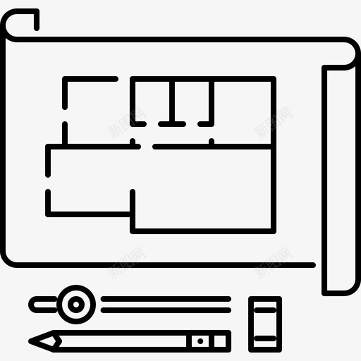 蓝图8号楼直线图标svg_新图网 https://ixintu.com 8号楼 直线 蓝图