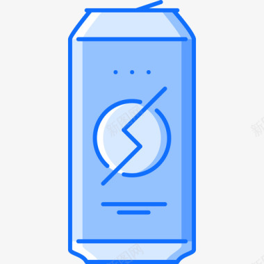 能量饮料18号酒吧蓝色图标图标