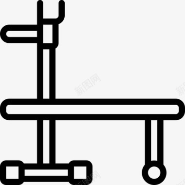 长椅健身器材16线性图标图标