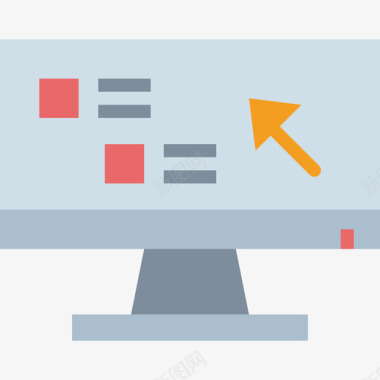 电脑办公室71扁平图标图标