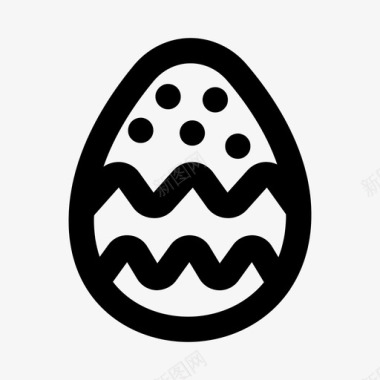 复活节基督教鸡蛋图标图标