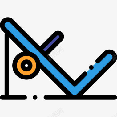 机器健身器材6线颜色图标图标