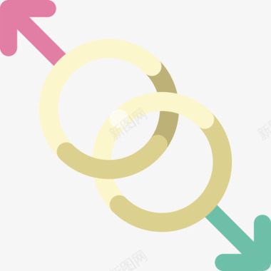 戒指结婚25枚扁平图标图标