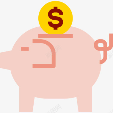 小猪存钱罐财务7平的图标图标