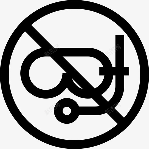 通气管信号禁止3线性图标svg_新图网 https://ixintu.com 信号禁止3 线性 通气管