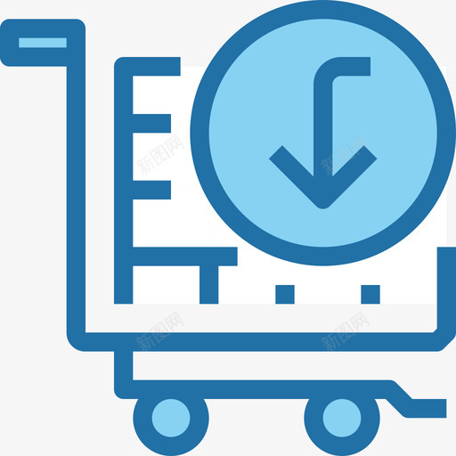 购物车购物和电子商务3蓝色图标svg_新图网 https://ixintu.com 蓝色 购物和电子商务3 购物车