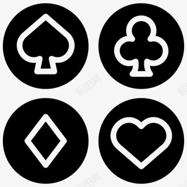 扑克筹码纸牌游戏纸牌扑克图标图标