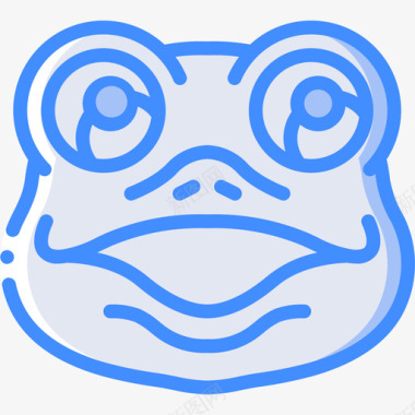 青蛙动物40蓝色图标图标