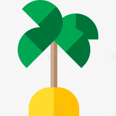 棕榈树暑假17平坦图标图标