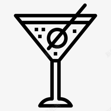 鸡尾酒酒精樱桃图标图标