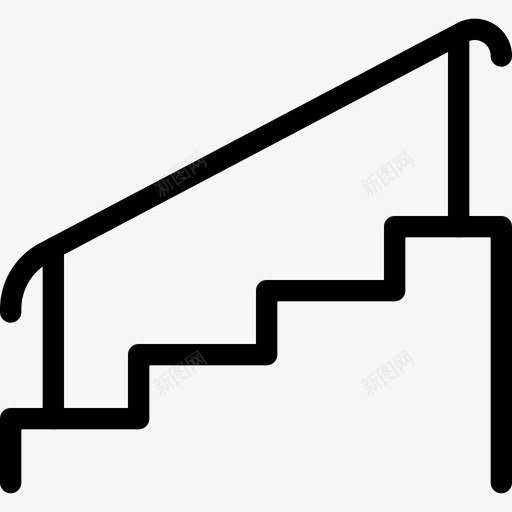 楼梯建筑7直线图标svg_新图网 https://ixintu.com 建筑7 楼梯 直线