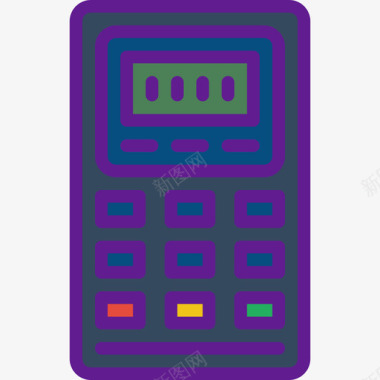 计算器购物64线性颜色图标图标