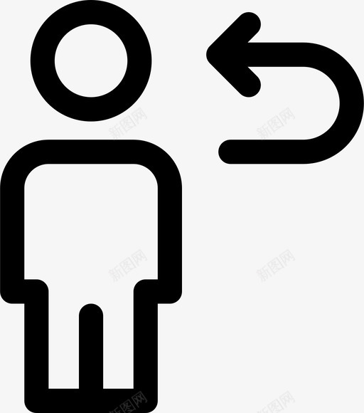 人化身背部图标svg_新图网 https://ixintu.com 人 化身 背部 身体 返回