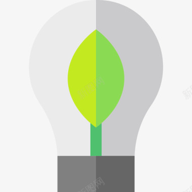 灯泡可再生能源12扁平图标图标