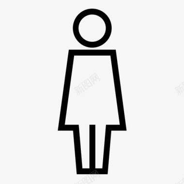 女性身体人图标图标