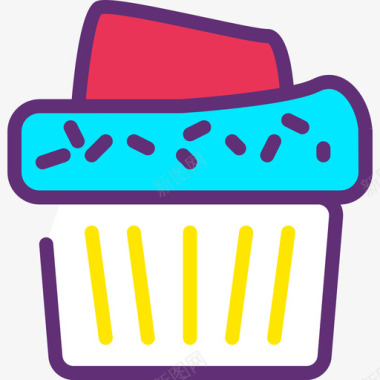 纸杯蛋糕食物86魔法图标图标
