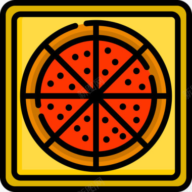 披萨杂货店7原色图标图标