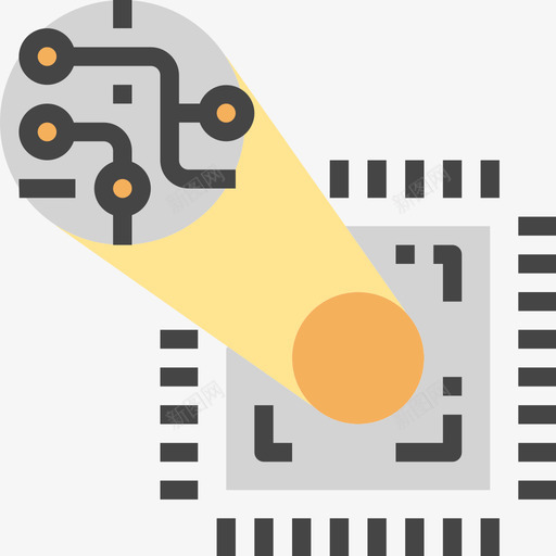 微处理器科学39扁平图标svg_新图网 https://ixintu.com 微处理器 扁平 科学39