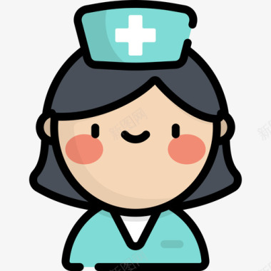 护士22号医院直系肤色图标图标