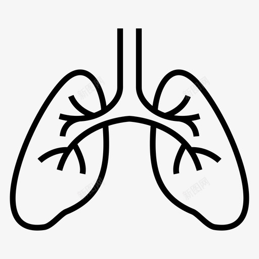 肺内科解剖学呼吸图标svg_新图网 https://ixintu.com 医疗器械2 呼吸 器官 肺 肺内科 解剖学