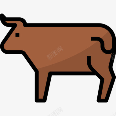 牛肉食品70原色图标图标
