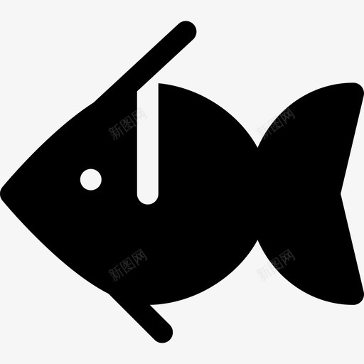 金鱼海洋生物10填充图标svg_新图网 https://ixintu.com 填充 海洋生物10 金鱼