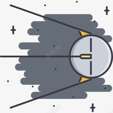 卫星太空50彩色图标图标