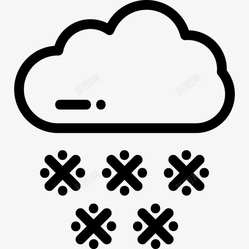 下雪冬季自然线性图标svg_新图网 https://ixintu.com 下雪 冬季自然 线性