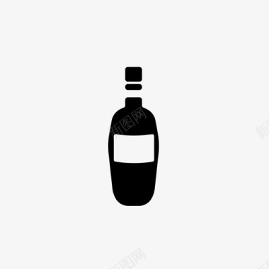 瓶子酒精玻璃瓶图标图标