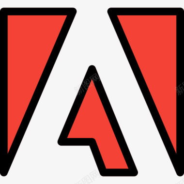 Adobe徽标和品牌2线性颜色图标图标