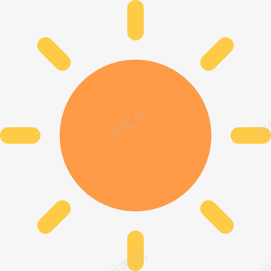 太阳沙漠9平坦图标图标