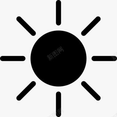 太阳基本图标4填充图标