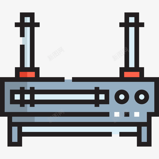 路由器计算机零件线颜色图标svg_新图网 https://ixintu.com 线颜色 计算机零件 路由器