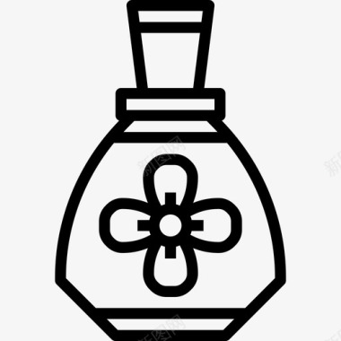香水spa元素4线性图标图标